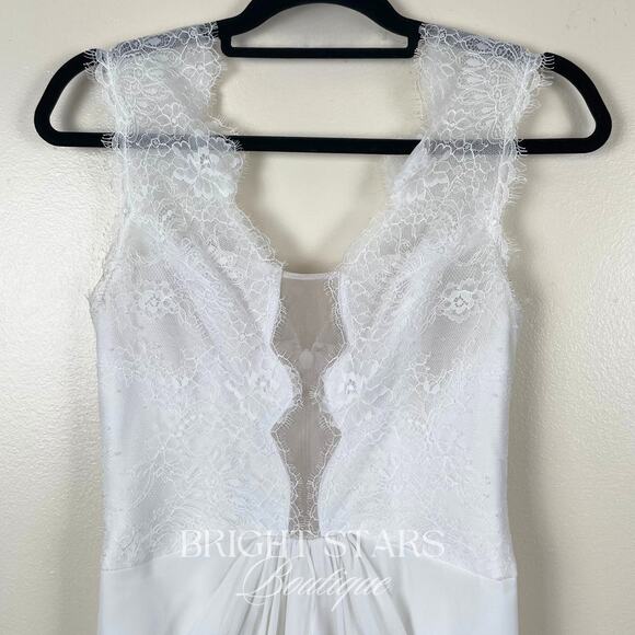 Rare Maxi Dress ALT Color ASO Elena Gilbert Vampire Diaries White Lace Bridal - Picture 7 of 8